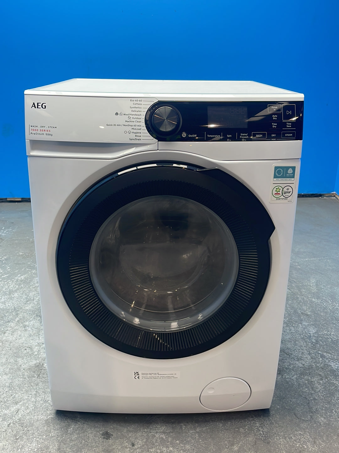 #GRC-164-772 - AEG 7000 Series 9kg/6kg 1600rpm Washer Dryer – ProSteam Technology, PreciseLoad, White