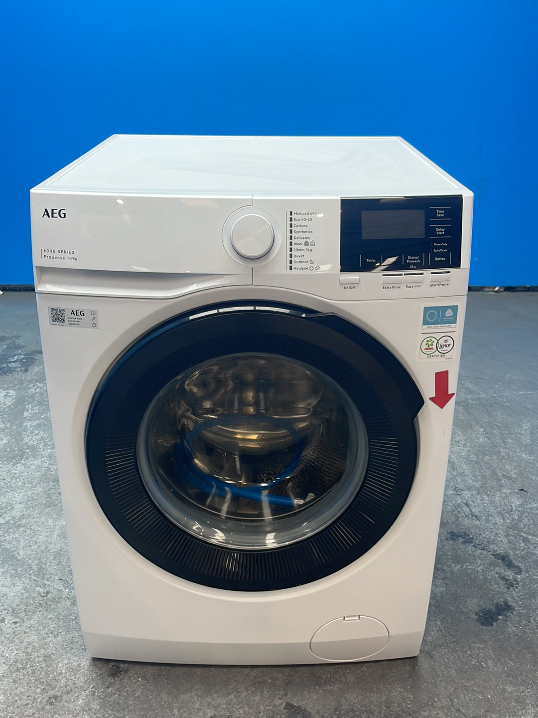#GRC-164-783 - AEG 9kg 1400rpm Washing Machine – ProSense, Inverter Motor, Smart, White