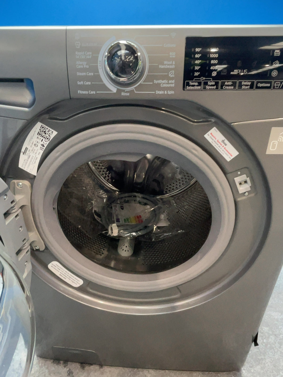 #GRC-164-853 - Hoover H-WASH 350 12kg 1400rpm Washing Machine – KG Mode Plus, Graphite