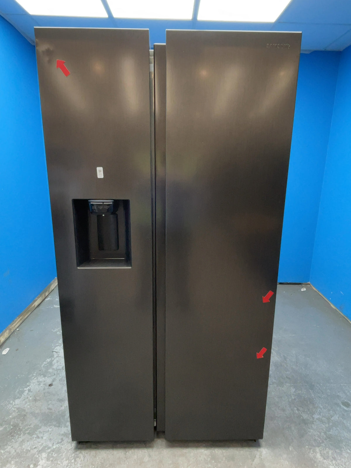 #GRC-164-898 - Samsung Series 8 American Fridge Freezer – 635L Capacity, SpaceMax, Twin Cooling Plus, Plumbed Water & Ice Dispenser, WiFi Connected, Black Stainless Steel