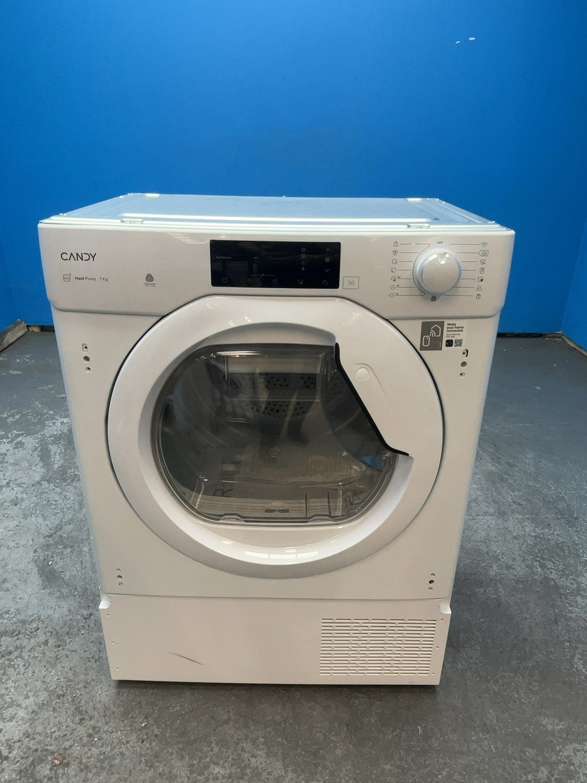 #GRC-164-921 - Candy Smart 7kg Integrated Heat Pump Tumble Dryer – Wi-Fi Connected, Sensor Drying, White