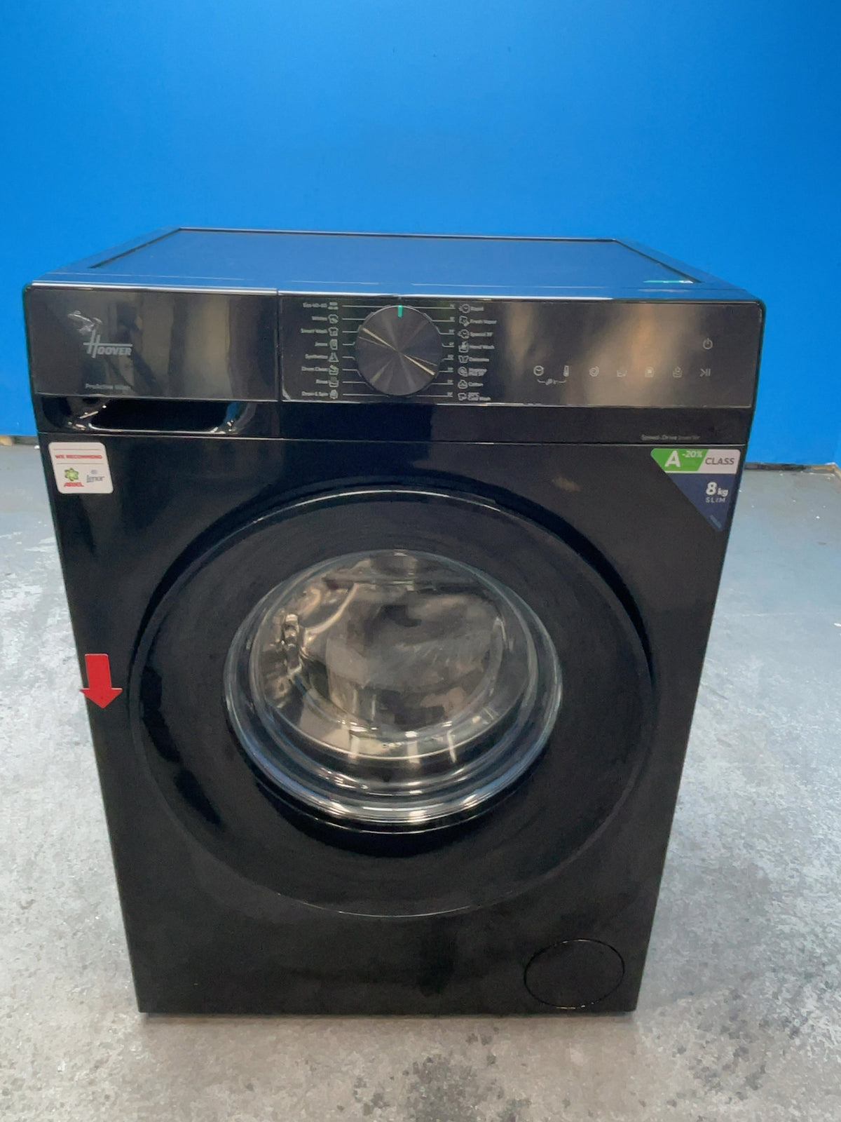 #GRC-164-985 - Hoover 8kg 1400rpm Washing Machine – ProActive Wash, Steam Cycle, Black