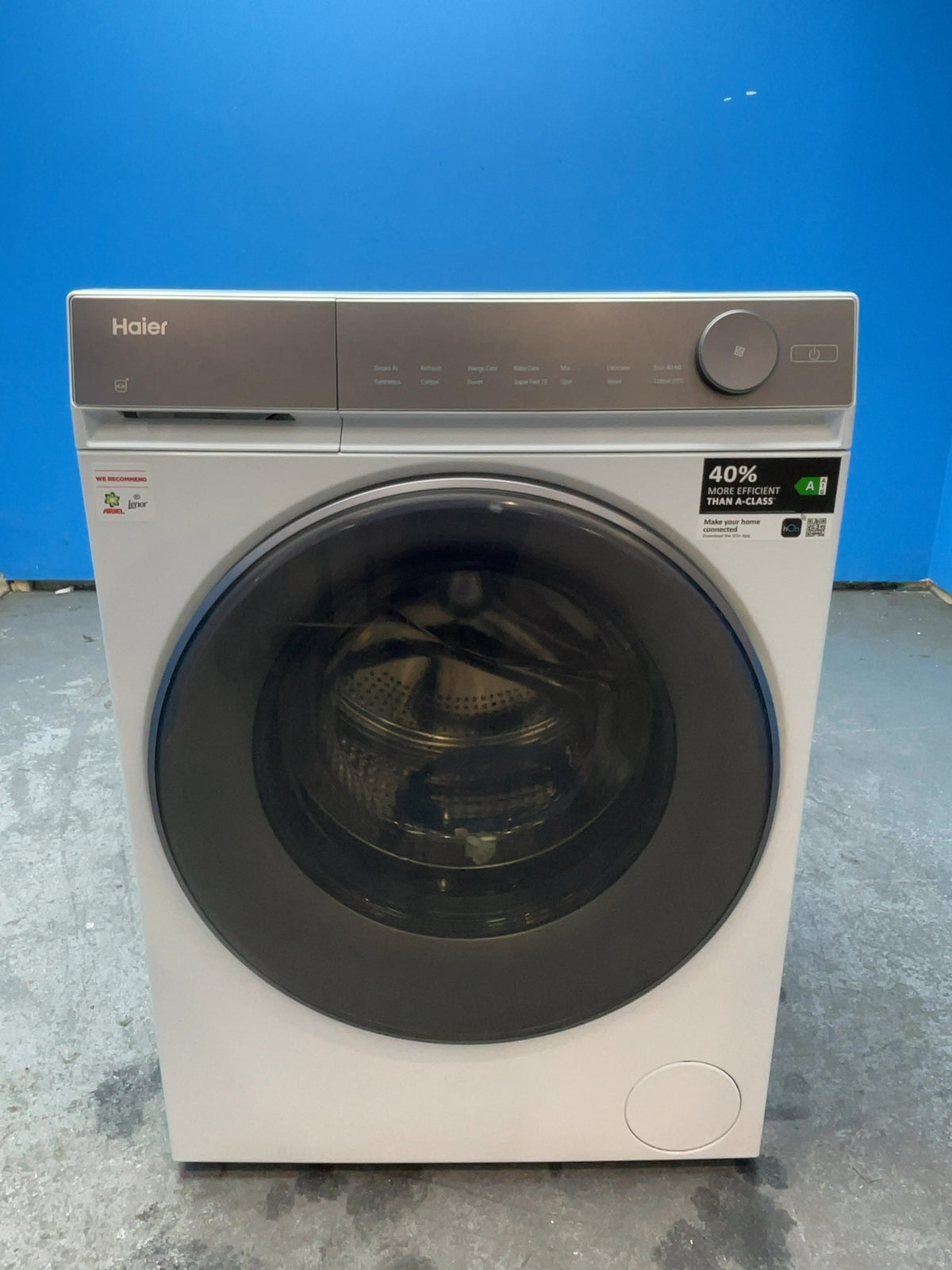 #GRC-165-033 - Haier 12kg 1400rpm Washing Machine – Direct Motion Motor, Steam Function, White