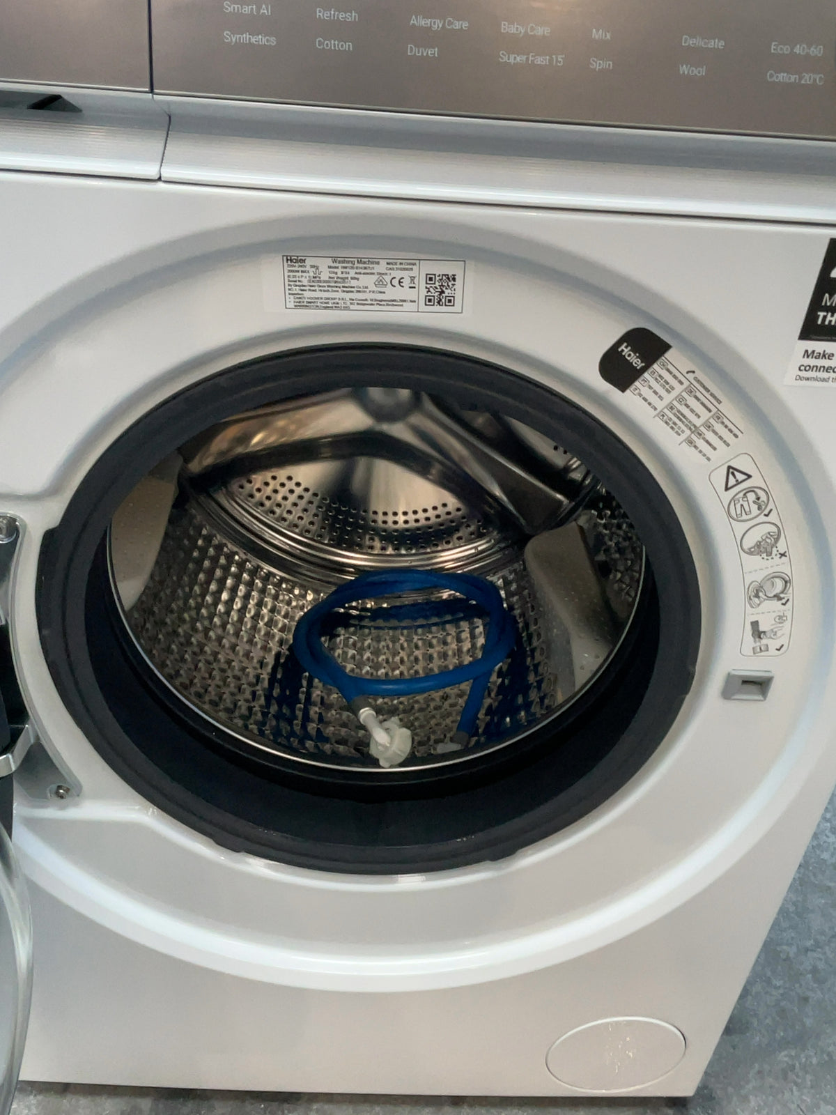#GRC-165-033 - Haier 12kg 1400rpm Washing Machine – Direct Motion Motor, Steam Function, White