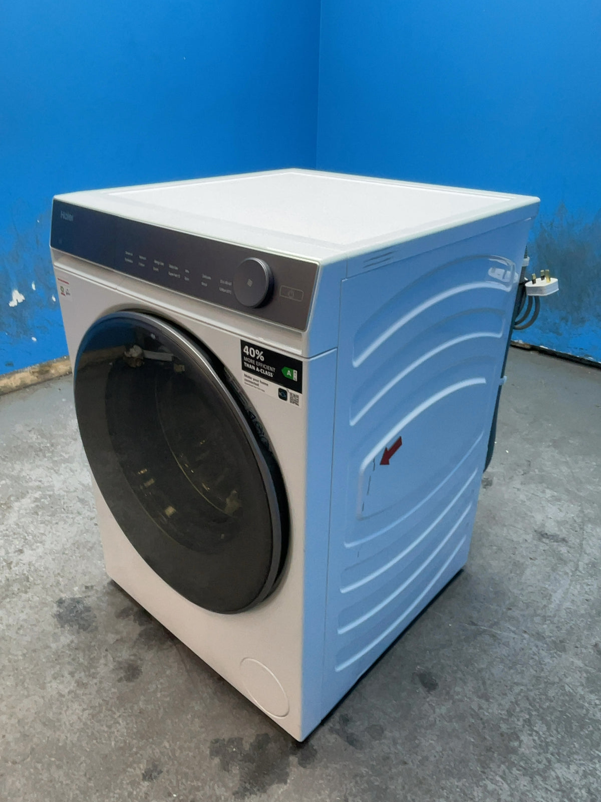 #GRC-165-033 - Haier 12kg 1400rpm Washing Machine – Direct Motion Motor, Steam Function, White
