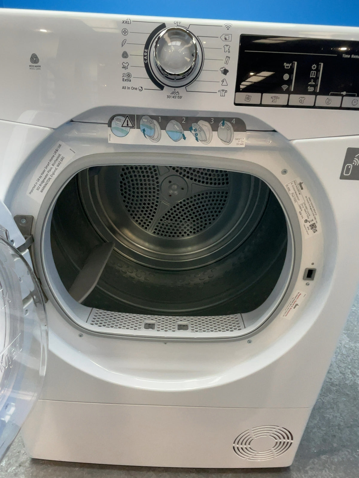 #GRC-165-040 - Hoover 9kg Condenser Tumble Dryer – WiFi Connected, White, B Energy Rating
