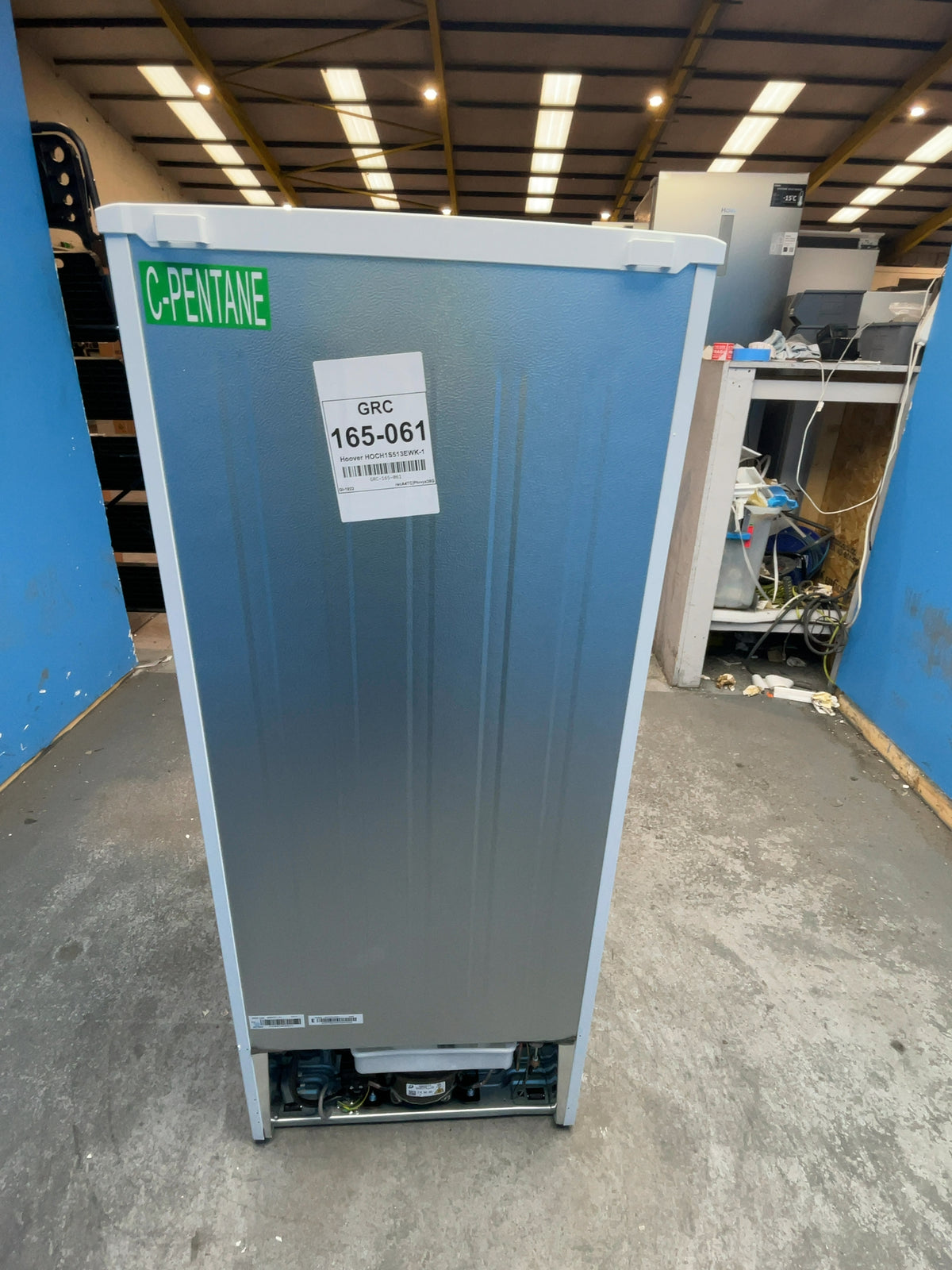 #GRC-165-061 - Hoover 55cm Fridge Freezer – 185L, White, Manual Defrost