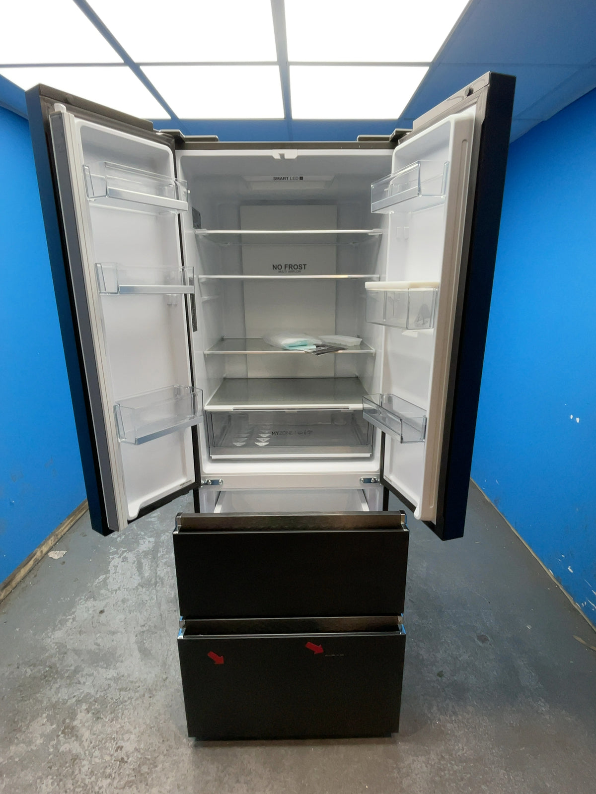 #GRC-165-062 - Haier 70cm French Door Fridge Freezer – 444L, Black, Total No Frost