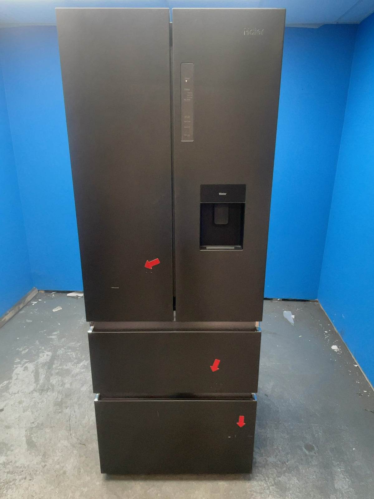 #GRC-165-065 - Haier 70cm French Door Fridge Freezer – 444L, Black, Total No Frost