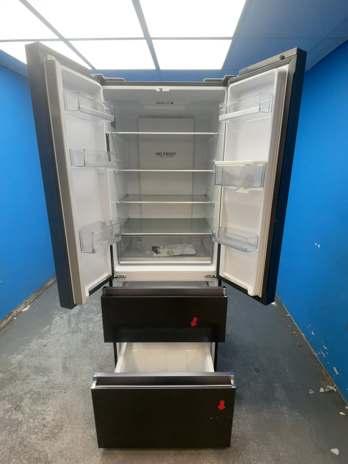 #GRC-165-065 - Haier 70cm French Door Fridge Freezer – 444L, Black, Total No Frost