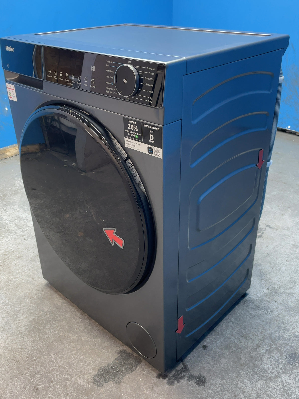 #GRC-165-095 - Haier X Series 5 Washer Dryer – 9kg Wash, 5kg Dry, 1400rpm, WiFi Connected, Grey