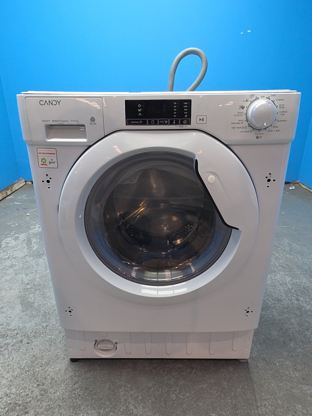 #GRC-165-115 - Candy Integrated Washer Dryer – 9kg Wash, 5kg Dry, 1400rpm, White, Weight Sensor