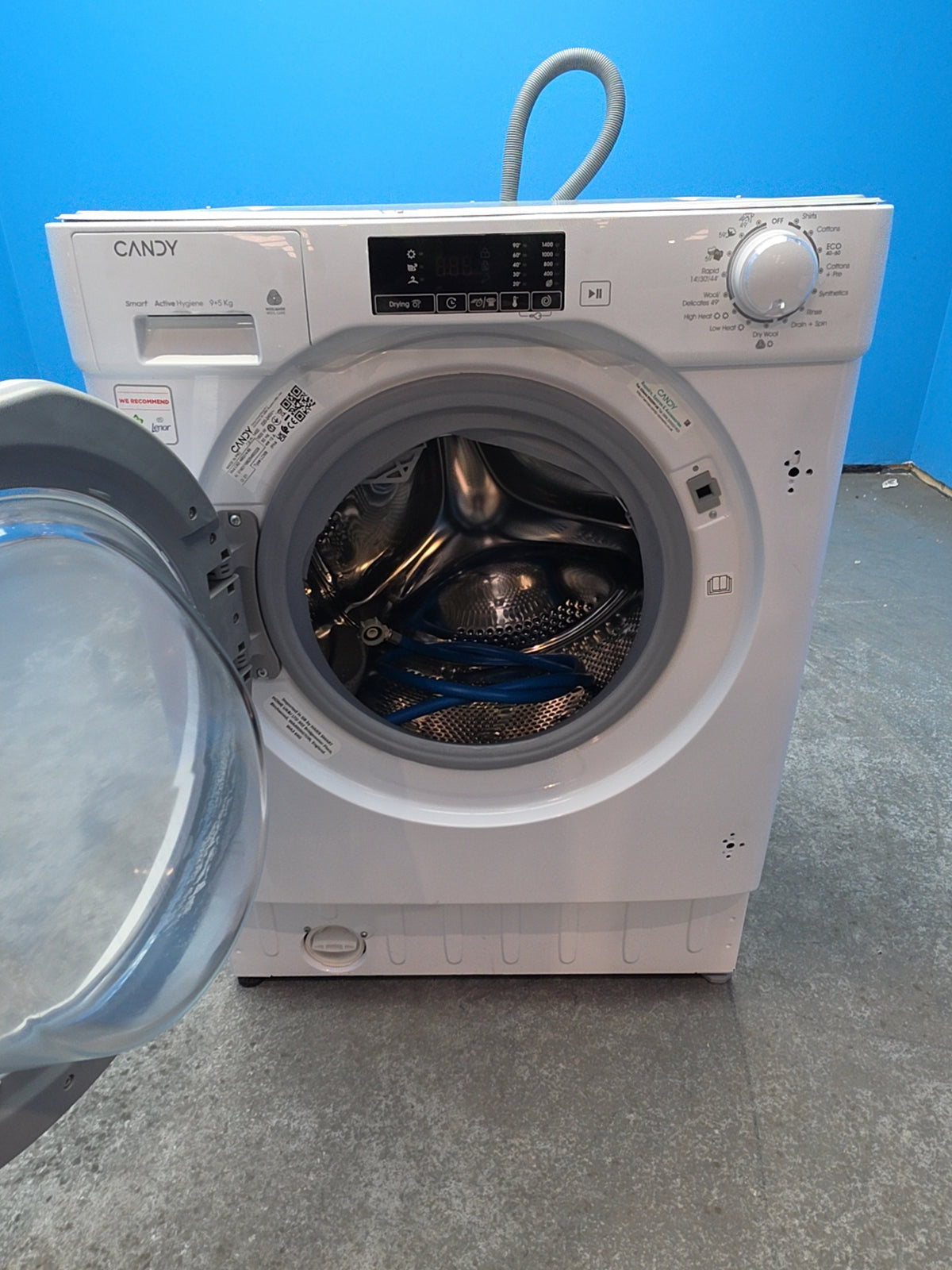 #GRC-165-115 - Candy Integrated Washer Dryer – 9kg Wash, 5kg Dry, 1400rpm, White, Weight Sensor