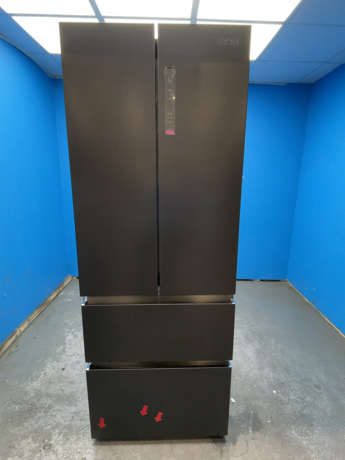 #GRC-165-149 - Haier 70cm French Door Fridge Freezer – 446L, Black, Total No Frost