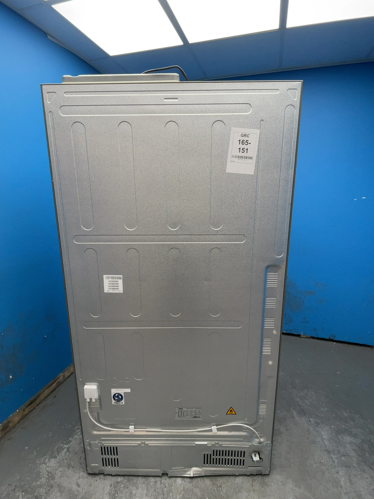 #GRC-165-151 - Haier American Style Fridge Freezer – 601L, Platinum Inox