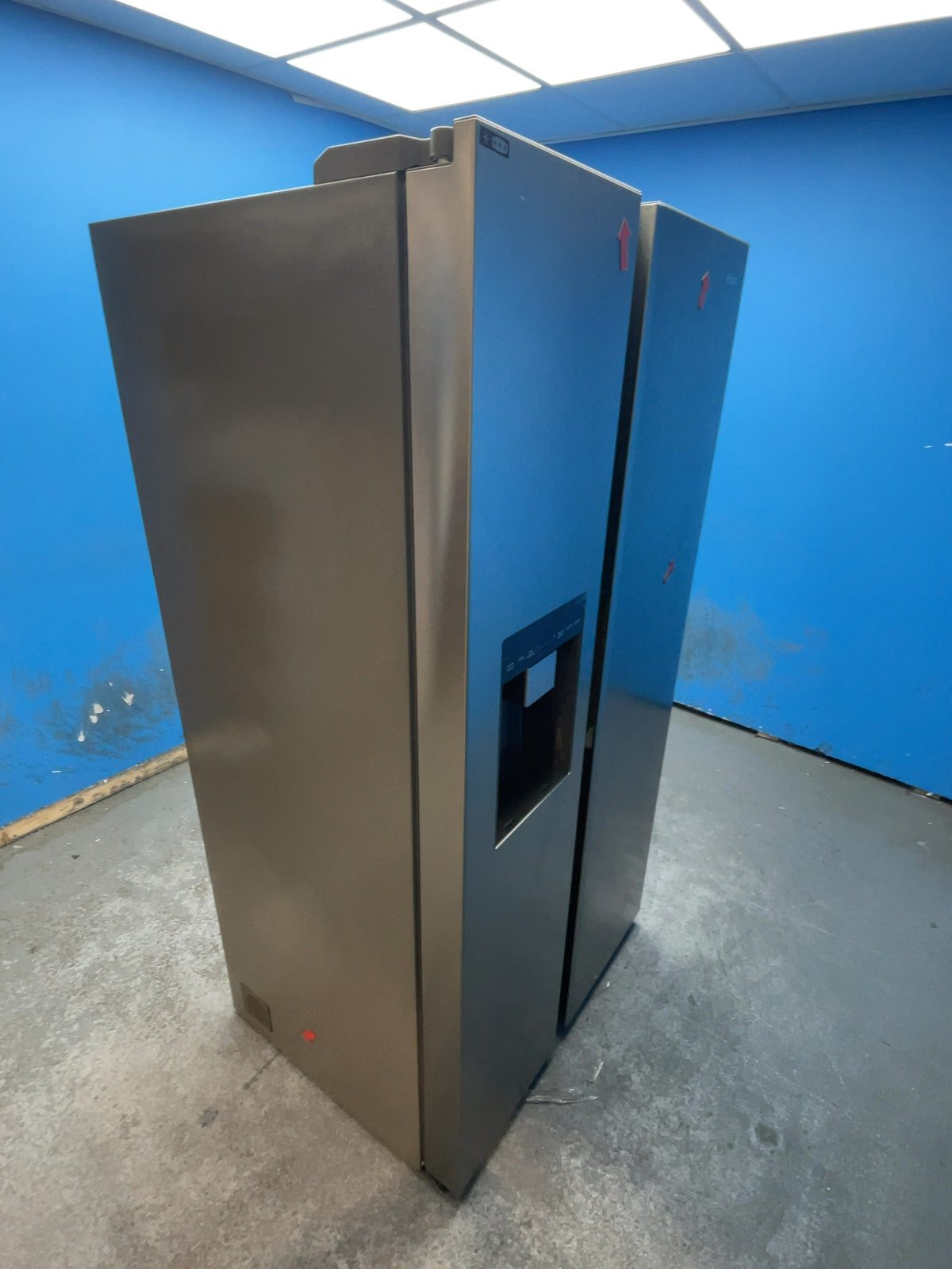 #GRC-165-151 - Haier American Style Fridge Freezer – 601L, Platinum Inox