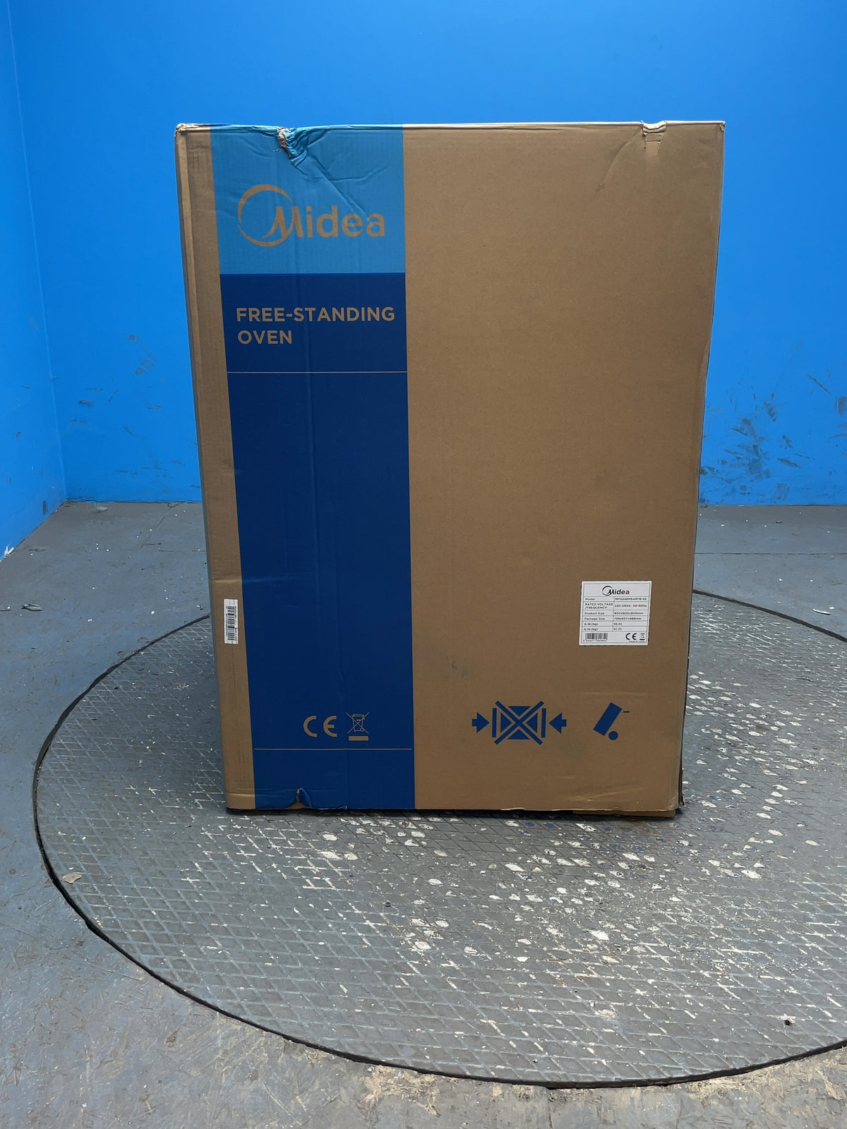 #GRC-165-218 - Midea 60cm Double Oven Electric Cooker – 107L Capacity, Ceramic Hob, Stainless Steel