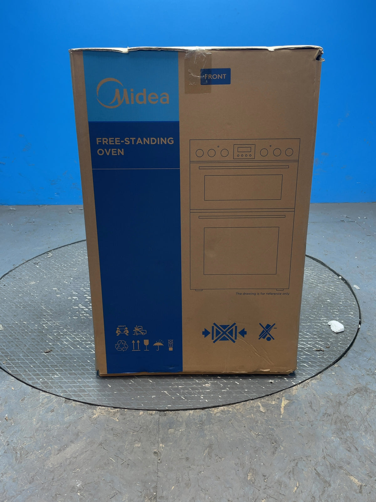 #GRC-165-224 - Midea 60cm Double Oven Electric Cooker – 107L Capacity, Ceramic Hob, Stainless Steel