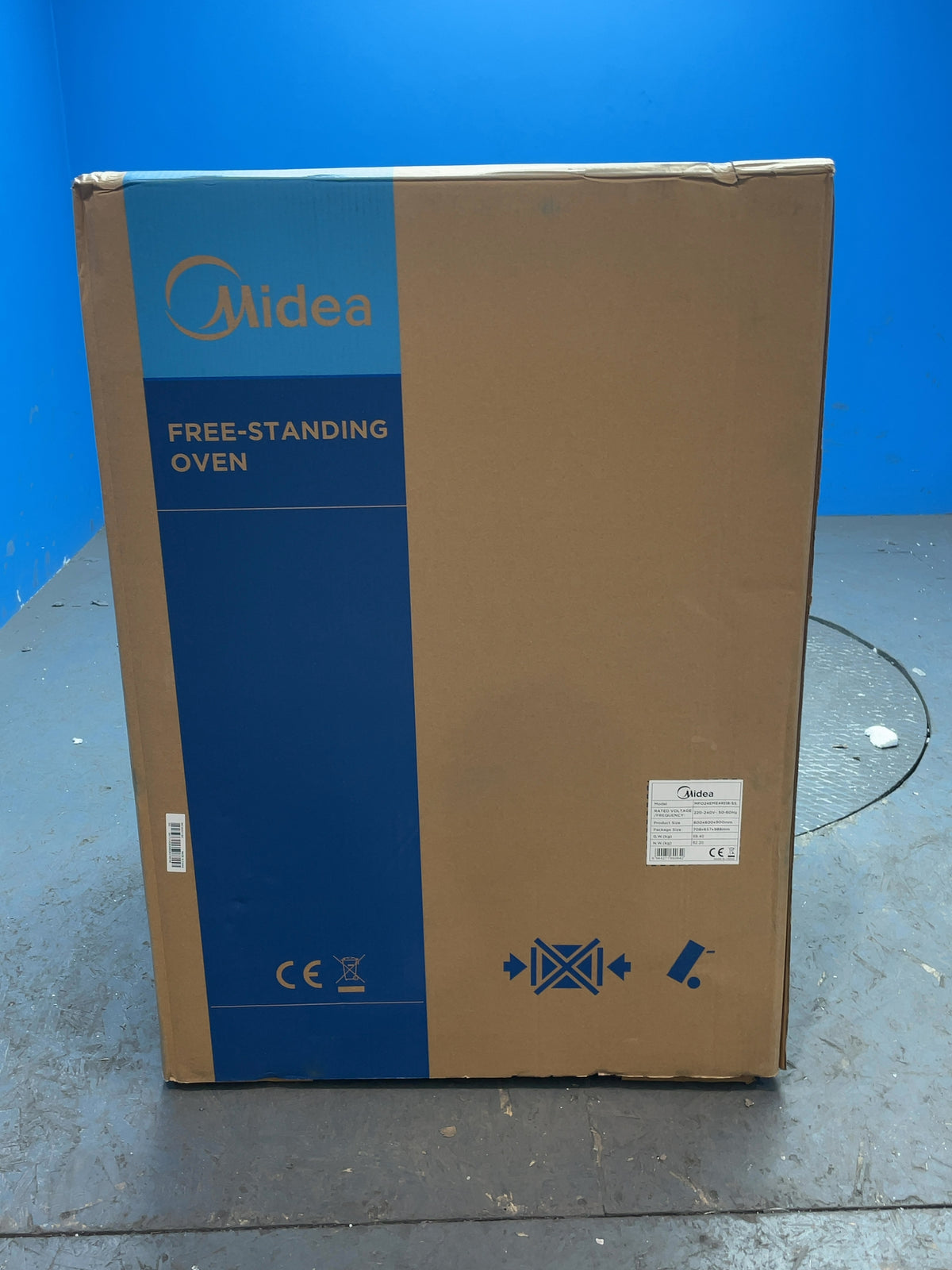 #GRC-165-233 - Midea 60cm Double Oven Electric Cooker – 107L Capacity, Ceramic Hob, Stainless Steel