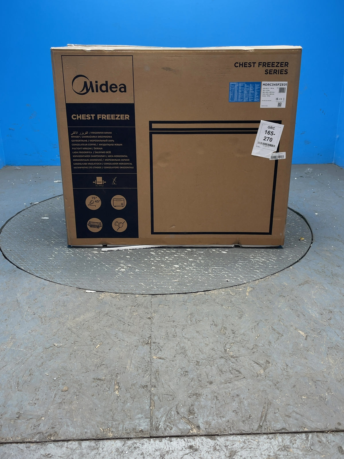 #GRC-165-270 - Midea 249L Chest Freezer – Electronic Controls, Fast Freeze, White