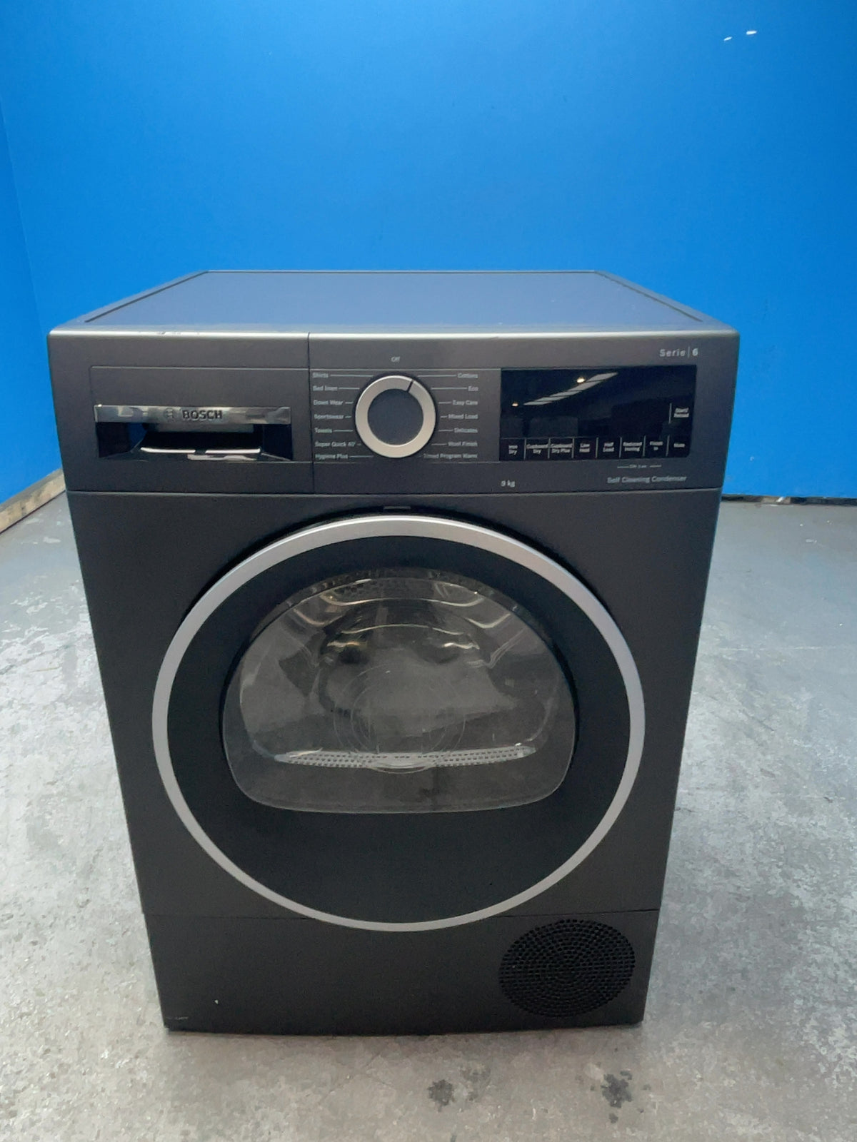 #GRC-165-278 - Bosch Serie 6 9kg Heat Pump Tumble Dryer – Grey, A Energy Rating