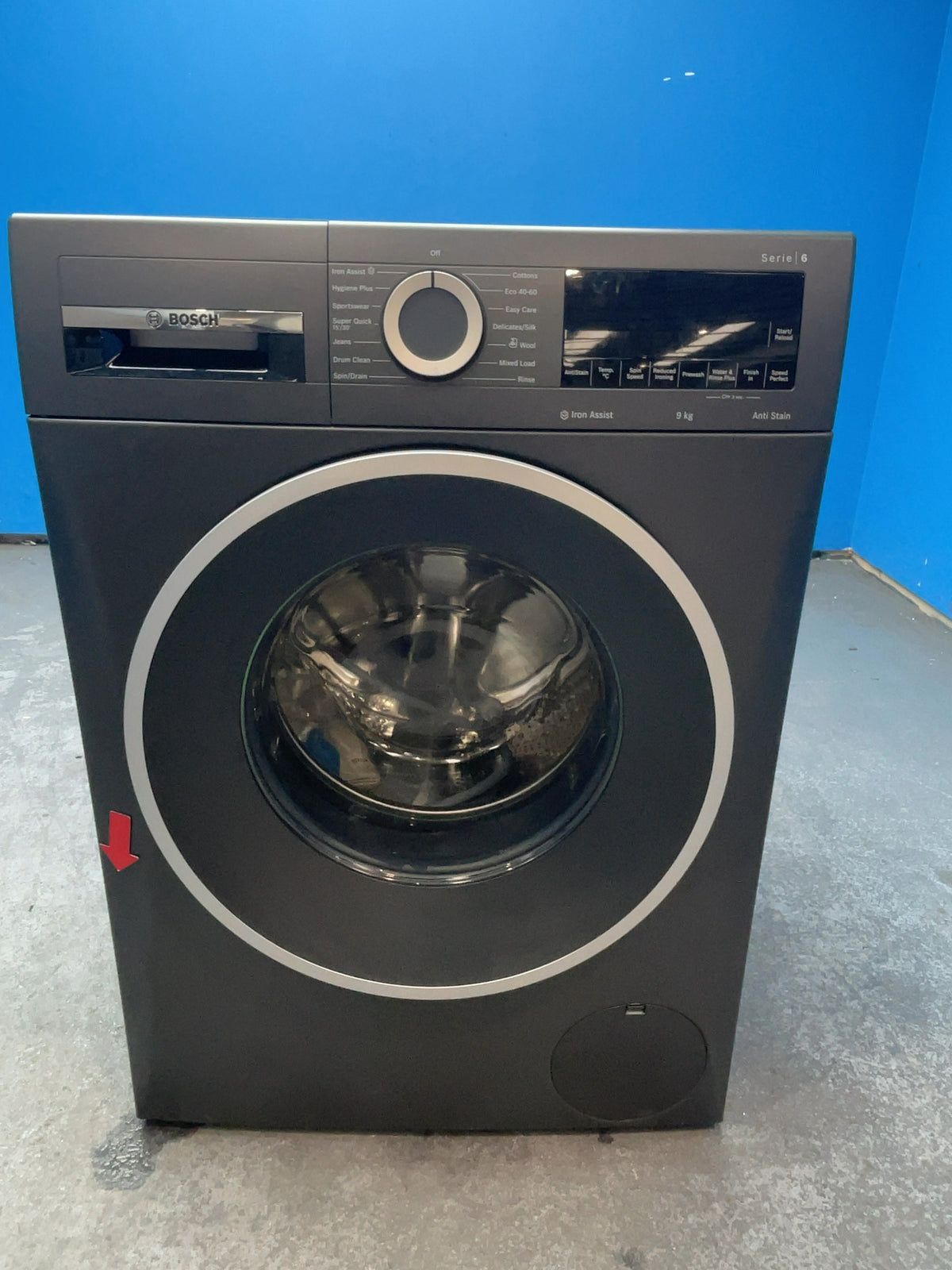 #GRC-165-310 - Bosch 9kg 1400rpm Washing Machine – SpeedPerfect, Cast Iron Grey