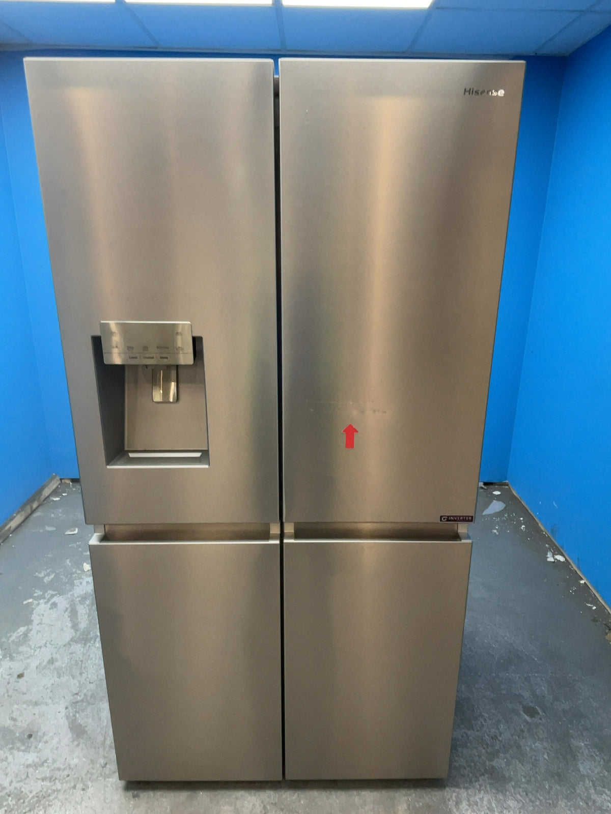 #GRC-165-323 - Hisense French 4 Door Fridge Freezer – 584L, Stainless Steel, Total No Frost