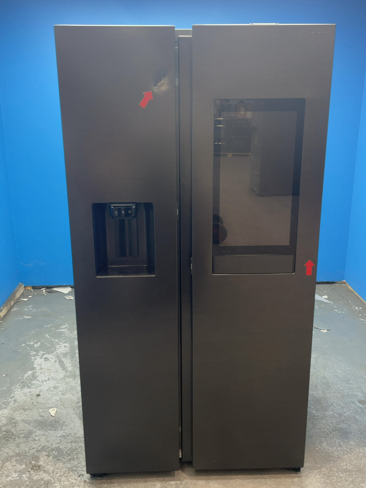 #GRC-165-329 - Samsung Series 9 American Style Fridge Freezer – 614L, Dark Ocean Inox