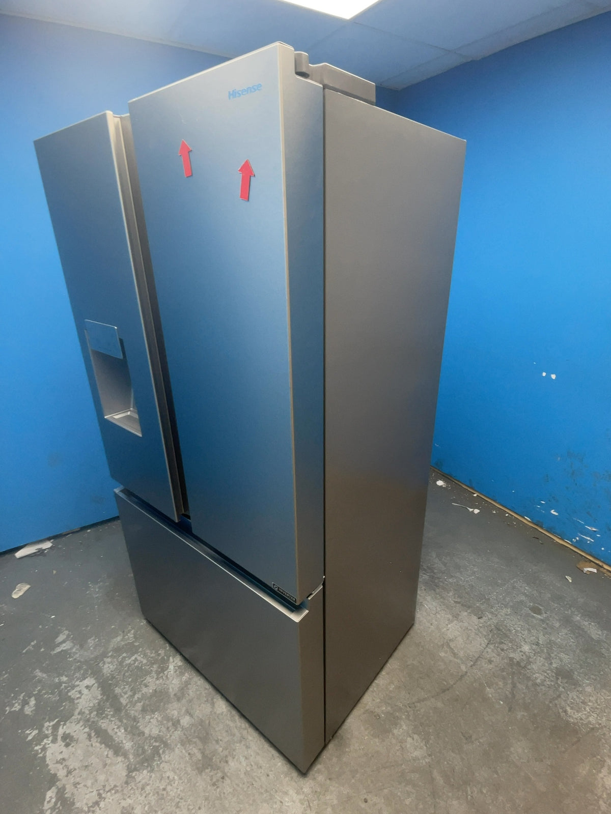 #GRC-165-330 - Hisense 91.4cm French Door Fridge Freezer – 612L, Stainless Steel