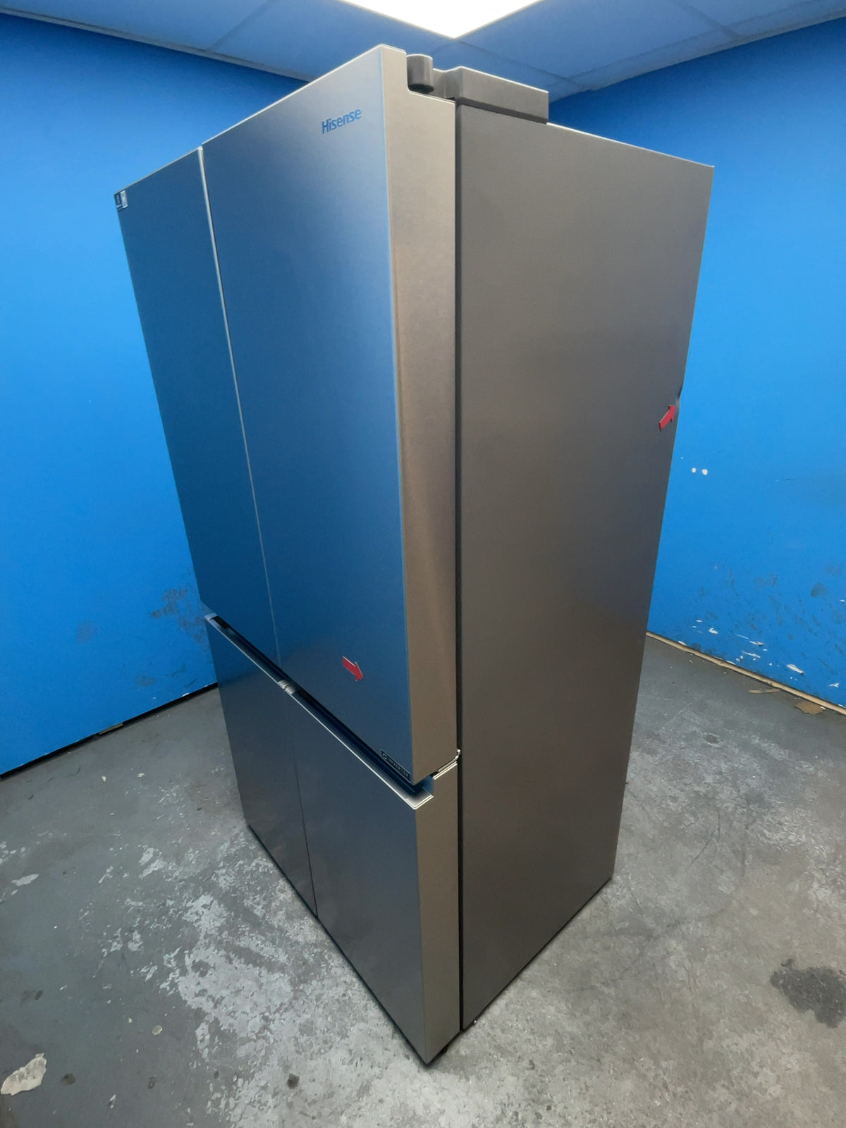 #GRC-165-332 - Hisense American Style Fridge Freezer – 609L, Stainless Steel, Total No Frost