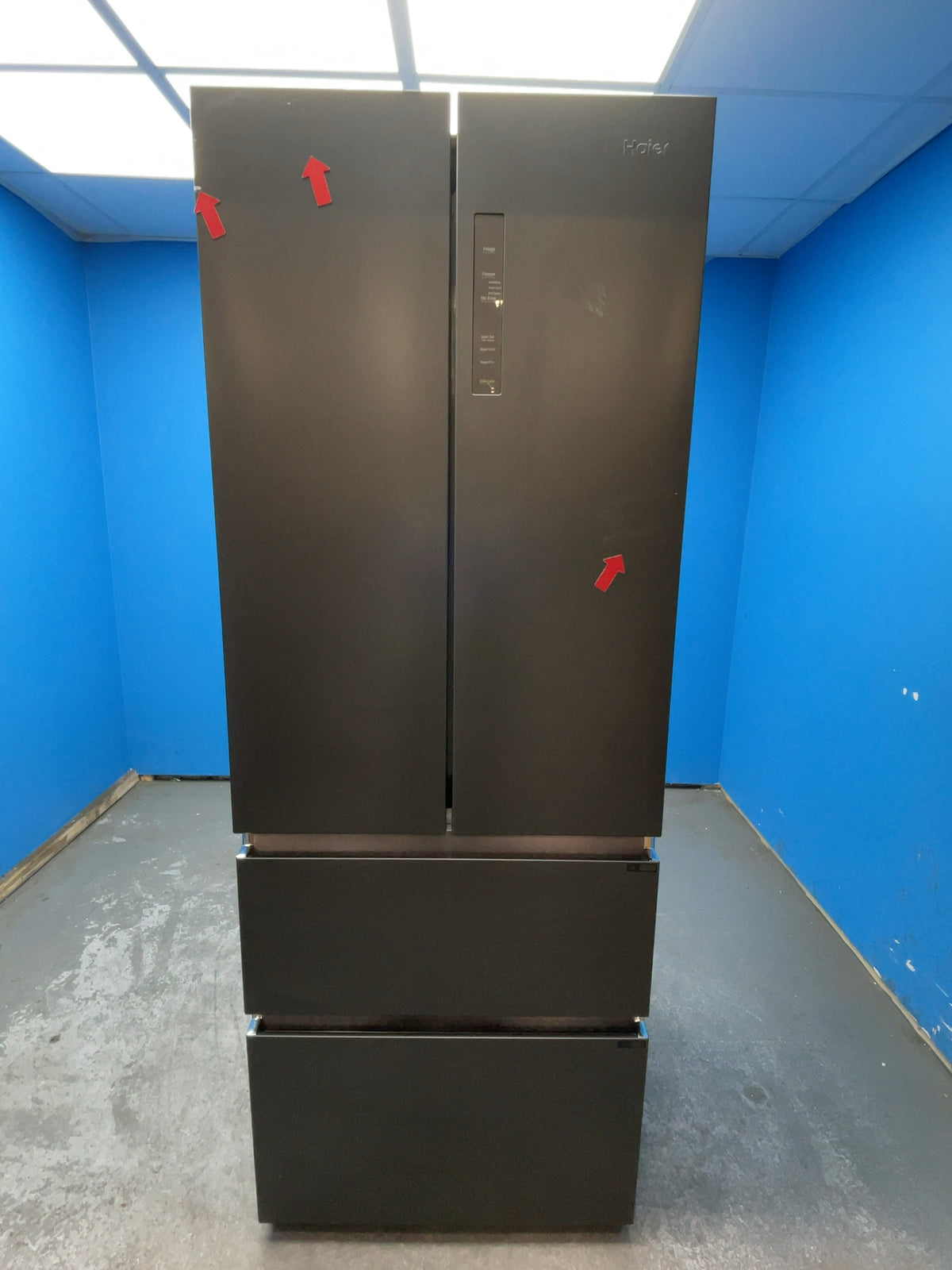 #GRC-165-441 - Haier 70cm French Door Fridge Freezer – 446L, Black, Total No Frost