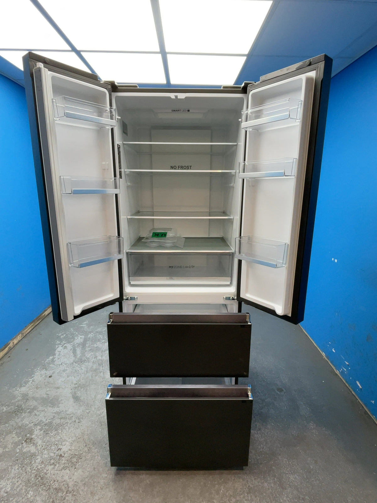#GRC-165-441 - Haier 70cm French Door Fridge Freezer – 446L, Black, Total No Frost