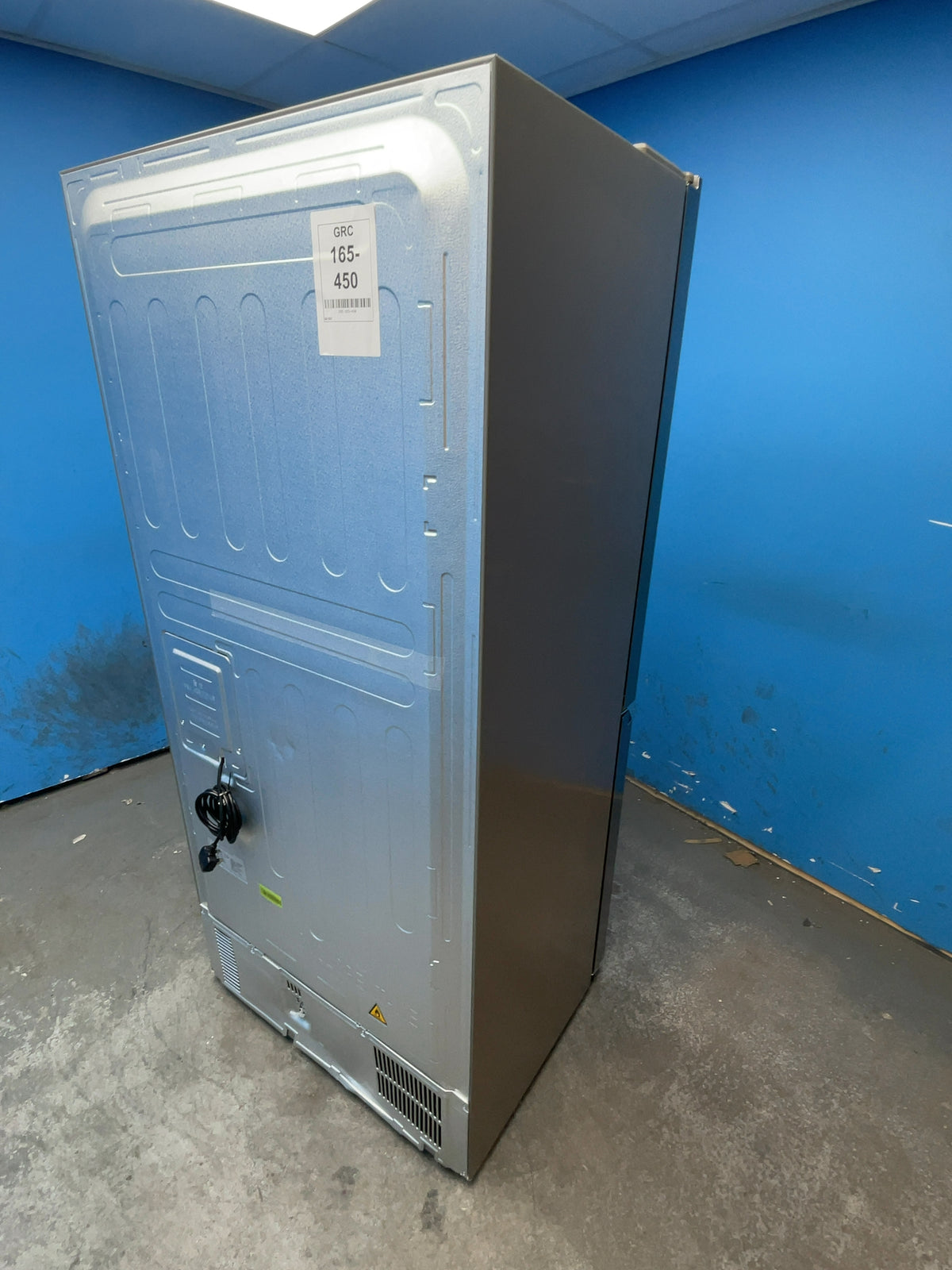 #GRC-165-450 - Haier American Style Fridge Freezer – 463L, Platinum Inox, Total No Frost