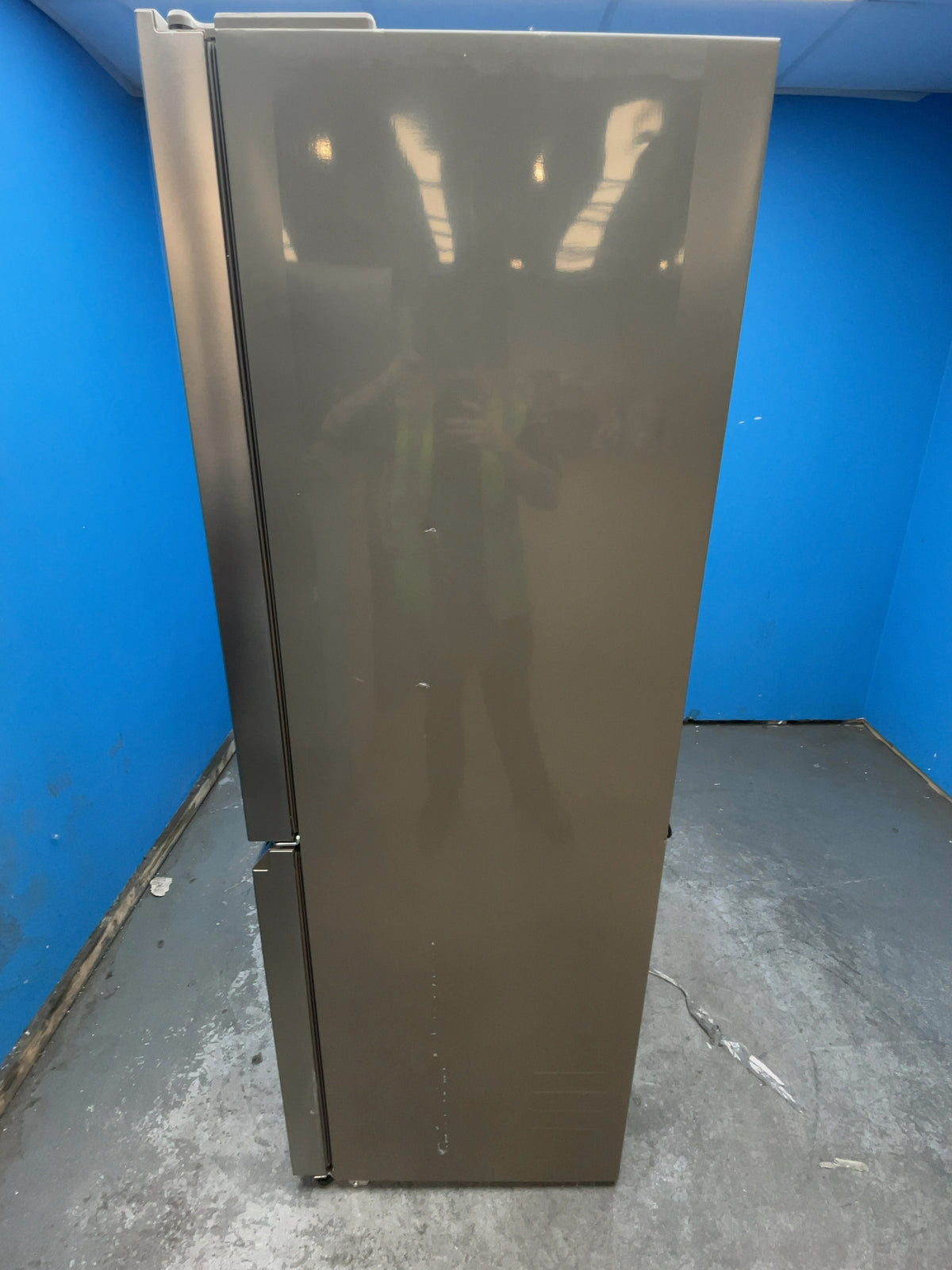 #GRC-165-455 - Haier American Style Fridge Freezer – 467L, Platinum Inox, Total No Frost