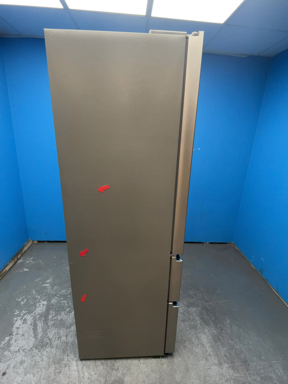 #GRC-165-525 - Haier 70cm French Door Fridge Freezer – 446L, Platinum Inox, Total No Frost