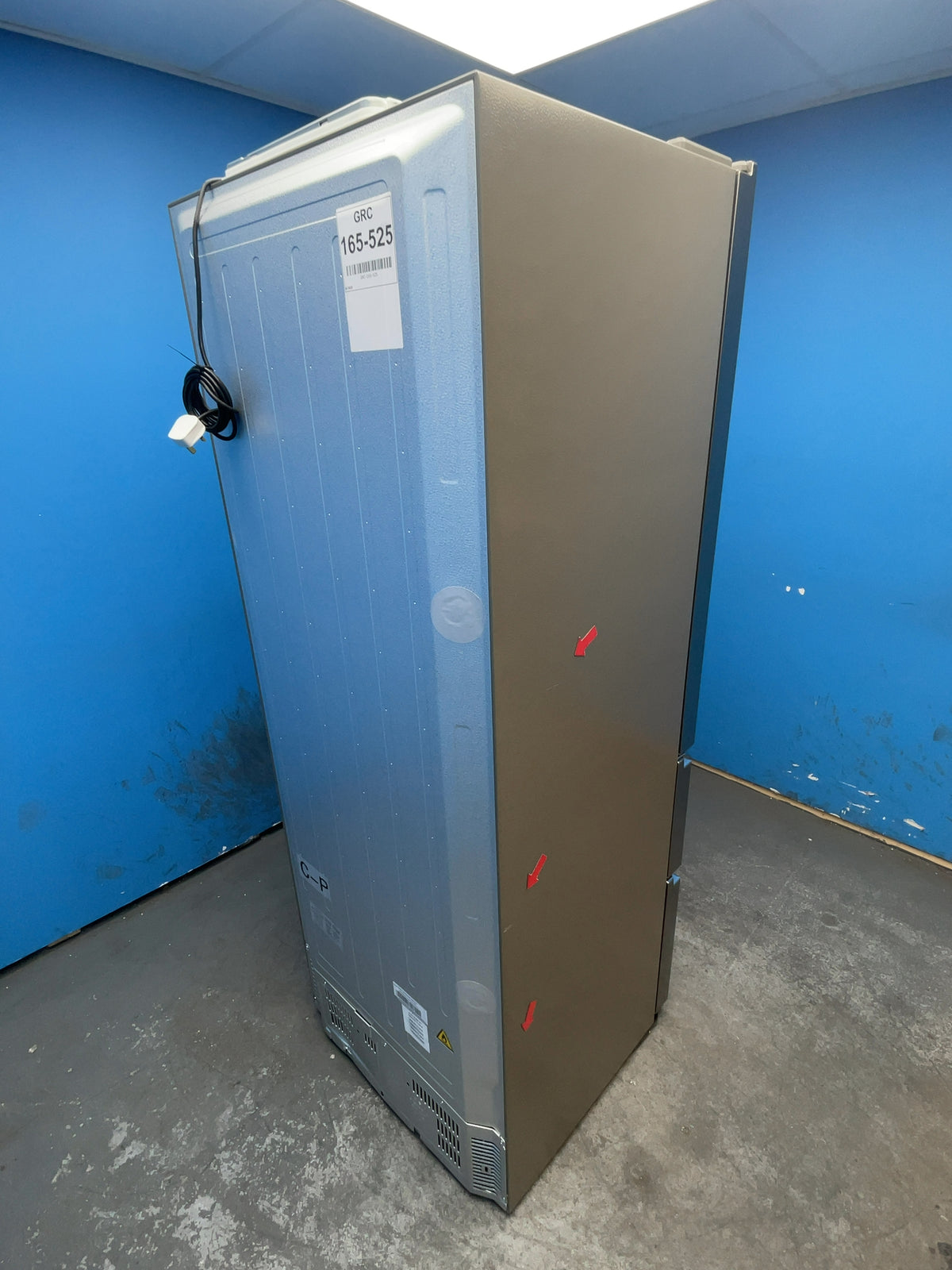 #GRC-165-525 - Haier 70cm French Door Fridge Freezer – 446L, Platinum Inox, Total No Frost