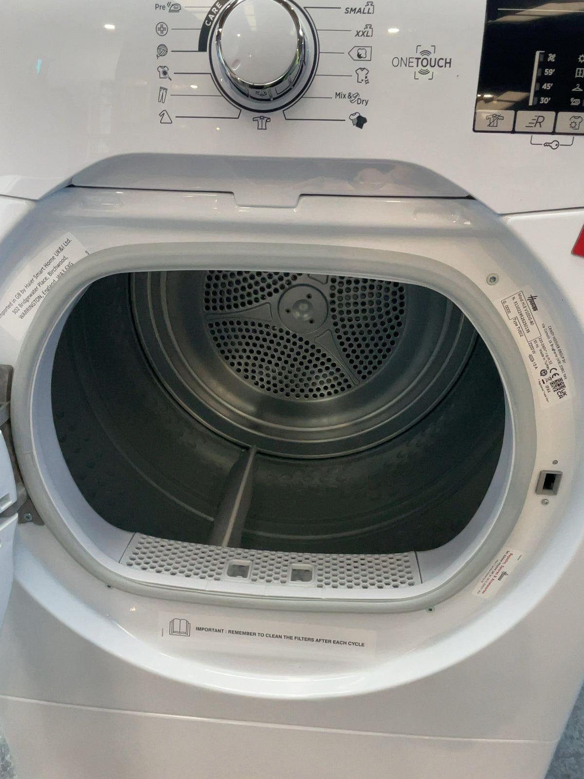 #GRC-165-638 - Hoover H-DRY 300 10kg Vented Tumble Dryer – WiFi Connected, White