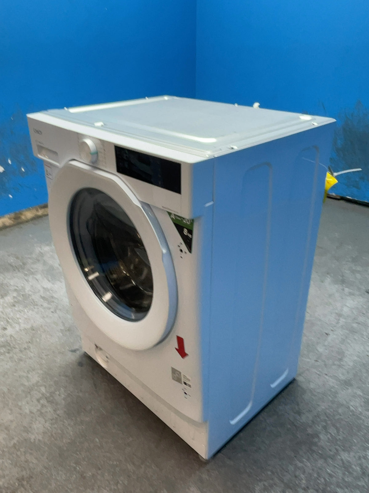 #GRC-165-645 - Candy 8kg 1600rpm Integrated Washing Machine – Quick Wash, Steam Function, White