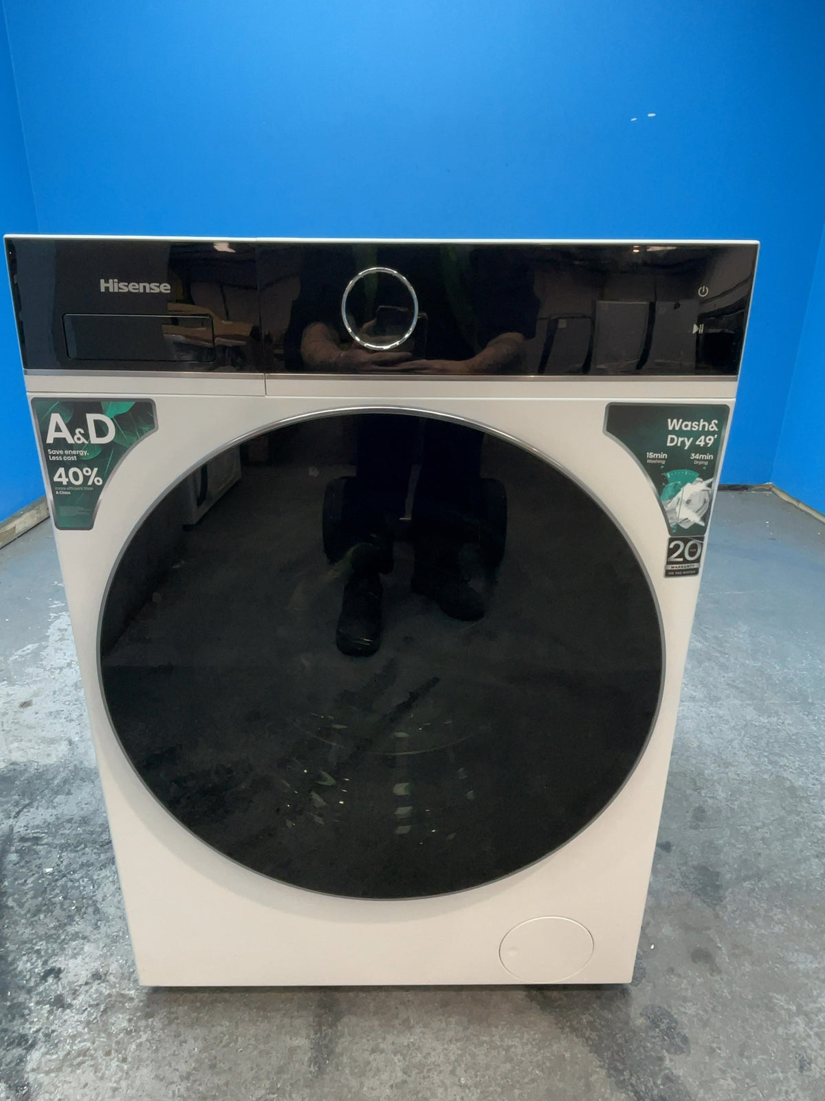 #GRC-165-746 - Hisense Washer Dryer – 12kg Wash, 8kg Dry, 1400rpm, WiFi Connected, White, Quick Wash