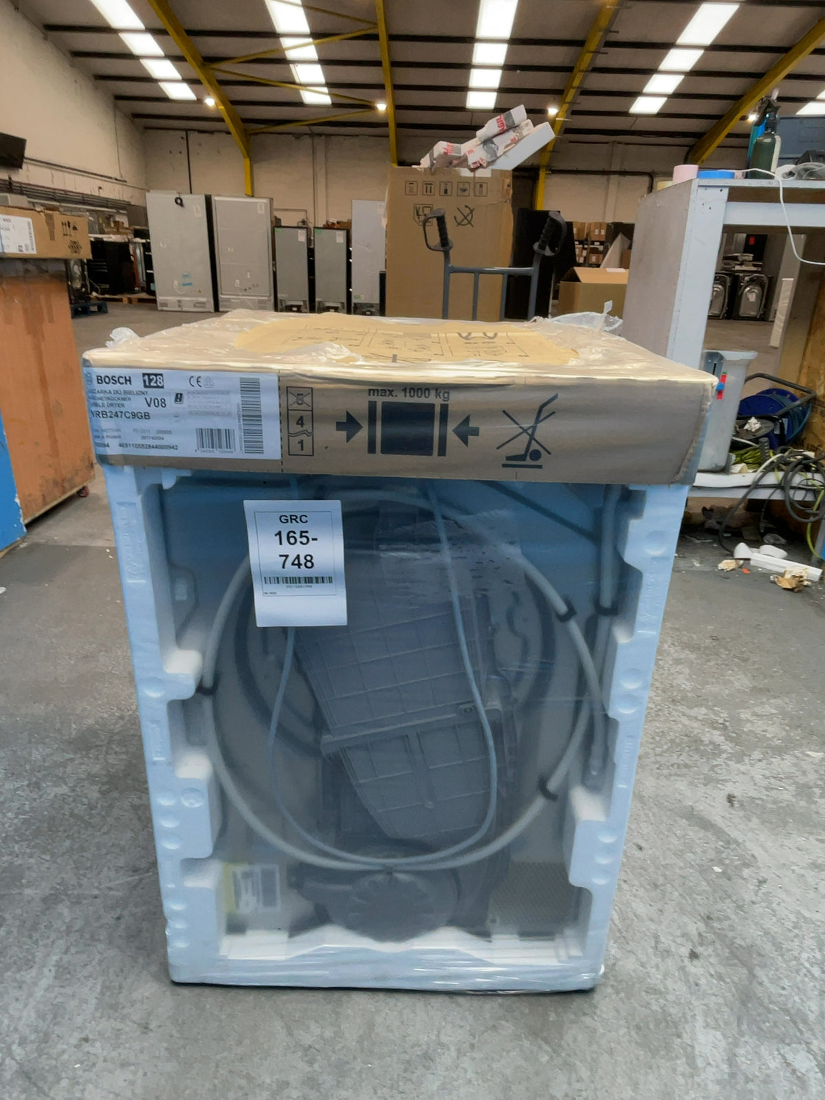 #GRC-165-748 - Bosch Series 8 9kg Heat Pump Tumble Dryer – White, A Energy Rating