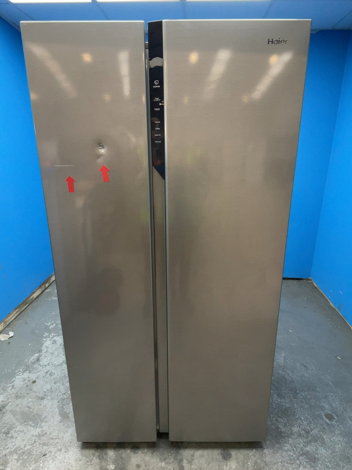 #GRC-165-798 - Haier American Style Fridge Freezer – 528L, New Gentle Silver, Total No Frost