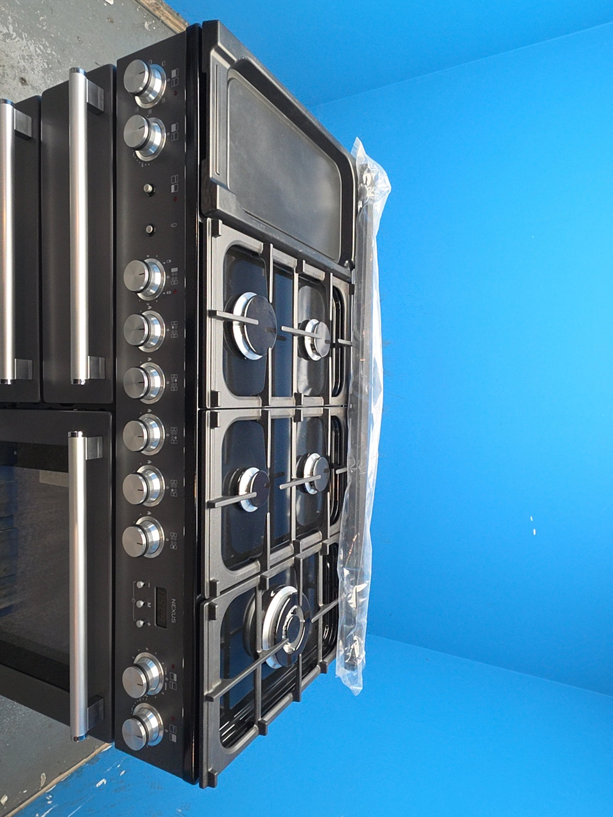 #GRC-165-809 - Rangemaster Nexus 110cm Dual Fuel Range Cooker – 7 Gas Burners, Triple Oven, Slate & Chrome