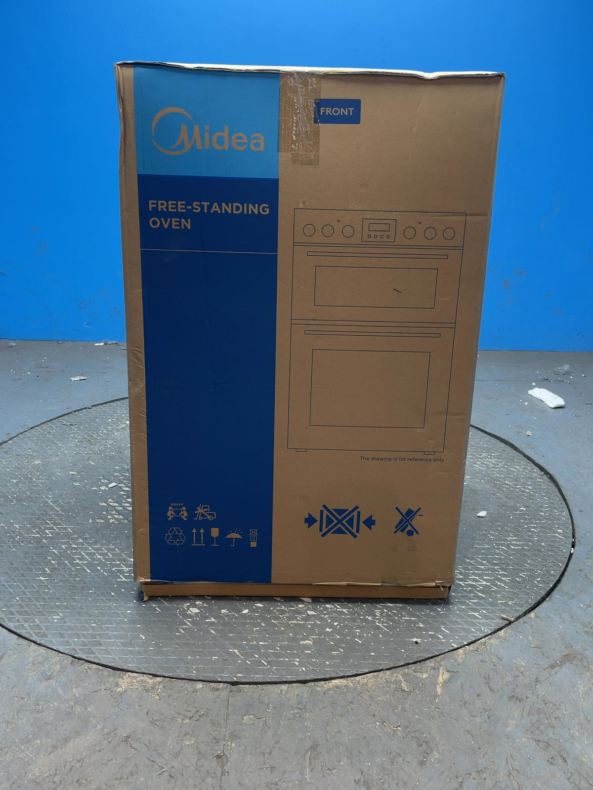 #GRC-165-816 - Midea 60cm Double Oven Electric Cooker – 107L Capacity, Ceramic Hob, Stainless Steel