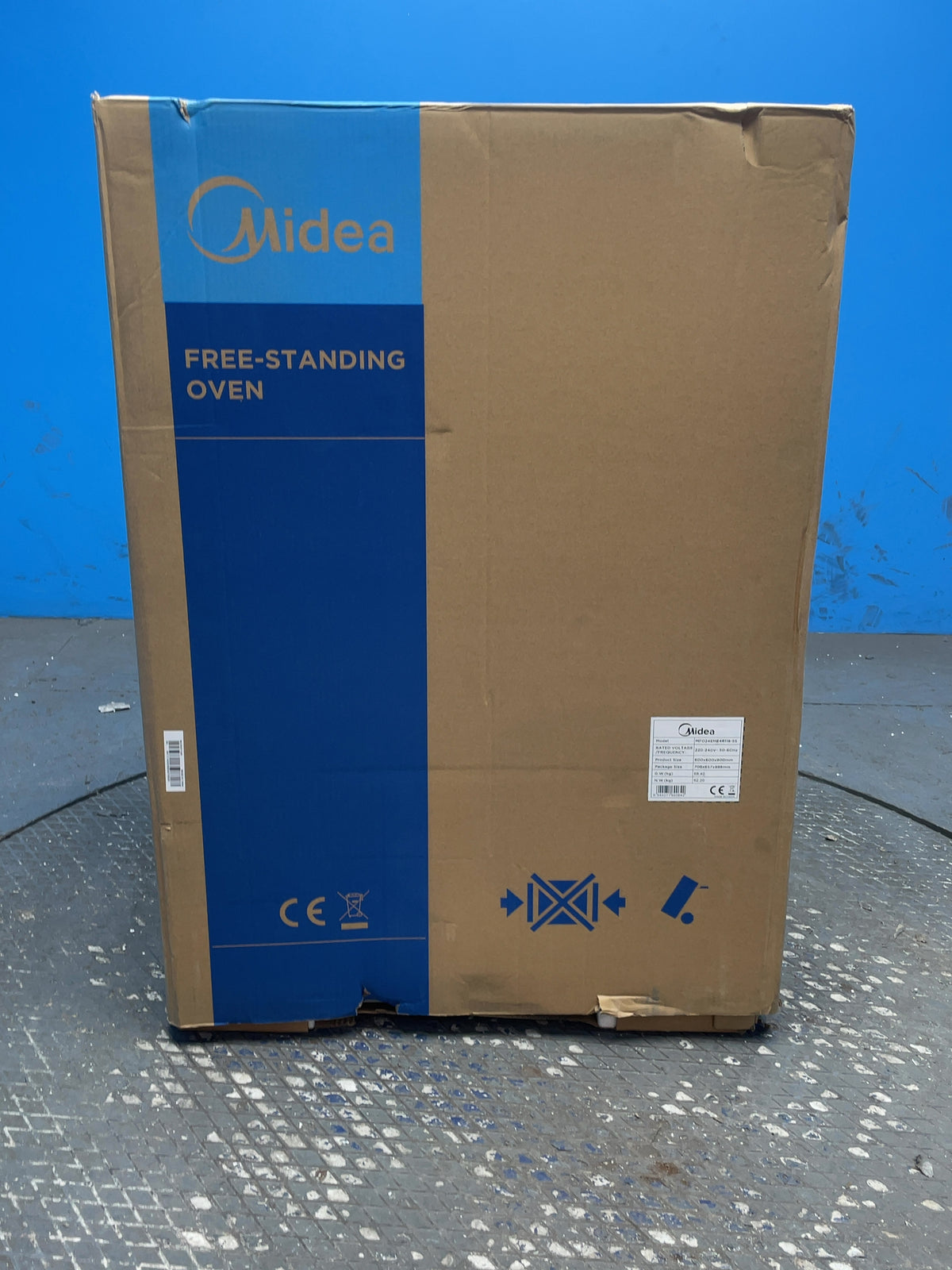 #GRC-165-816 - Midea 60cm Double Oven Electric Cooker – 107L Capacity, Ceramic Hob, Stainless Steel