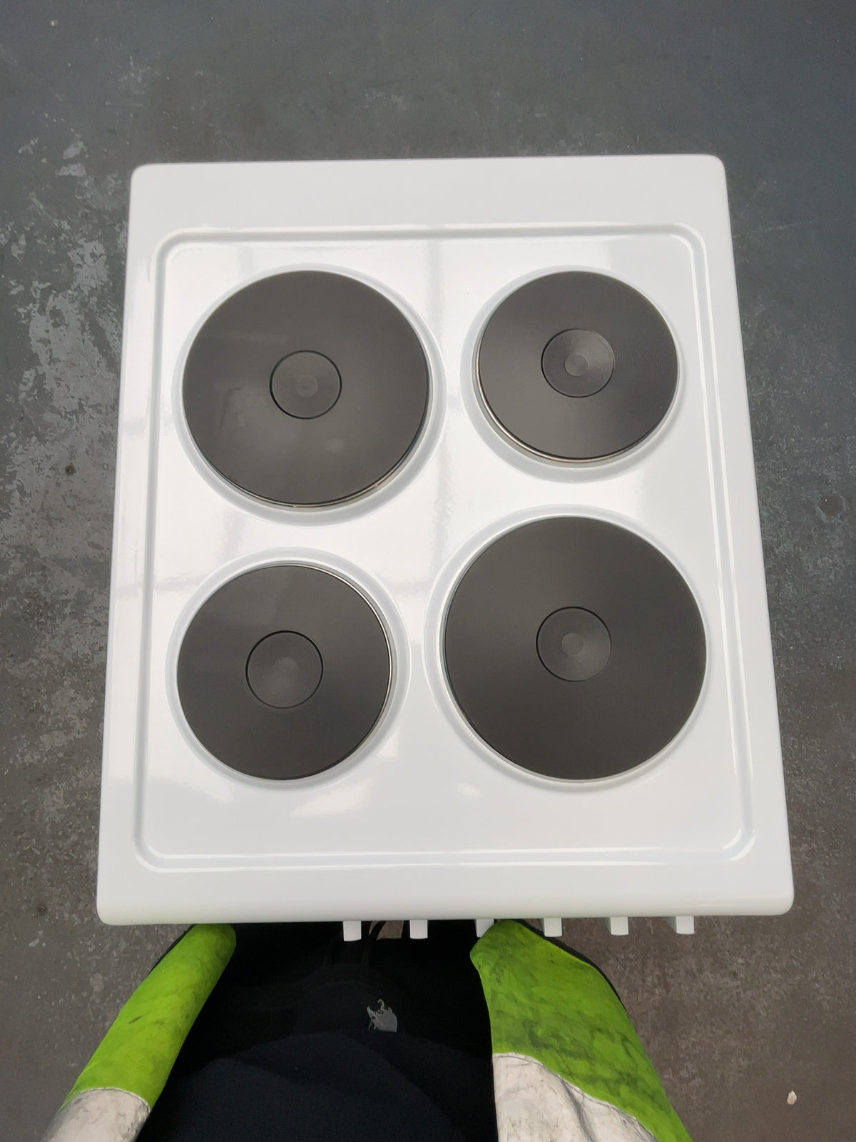 #GRC-165-817 - Midea 50cm Electric Cooker – Solid Plate Hob, Integrated Grill, White