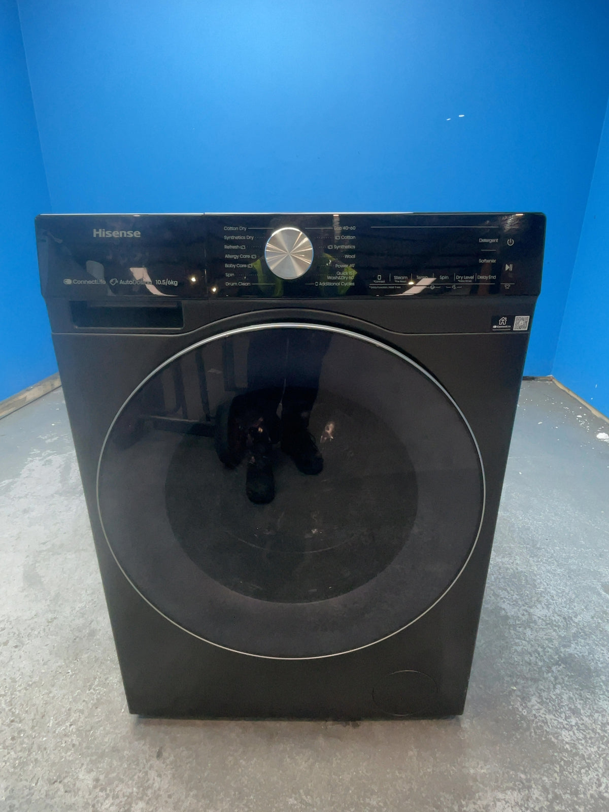 #GRC-165-836 - Hisense Washer Dryer – 10.5kg Wash, 6kg Dry, 1400rpm, WiFi Connected, Black