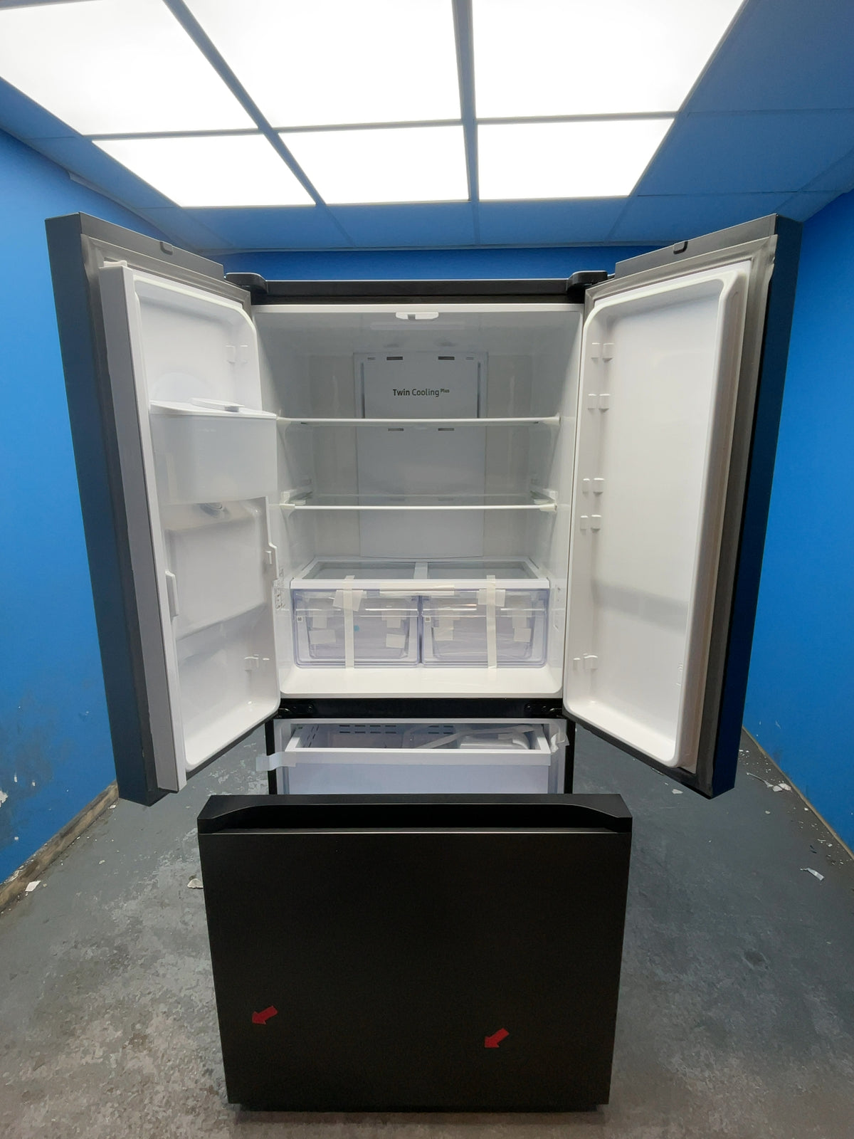 #GRC-165-855 - Samsung 81.7cm French Door Fridge Freezer – 495L, Black, Total No Frost