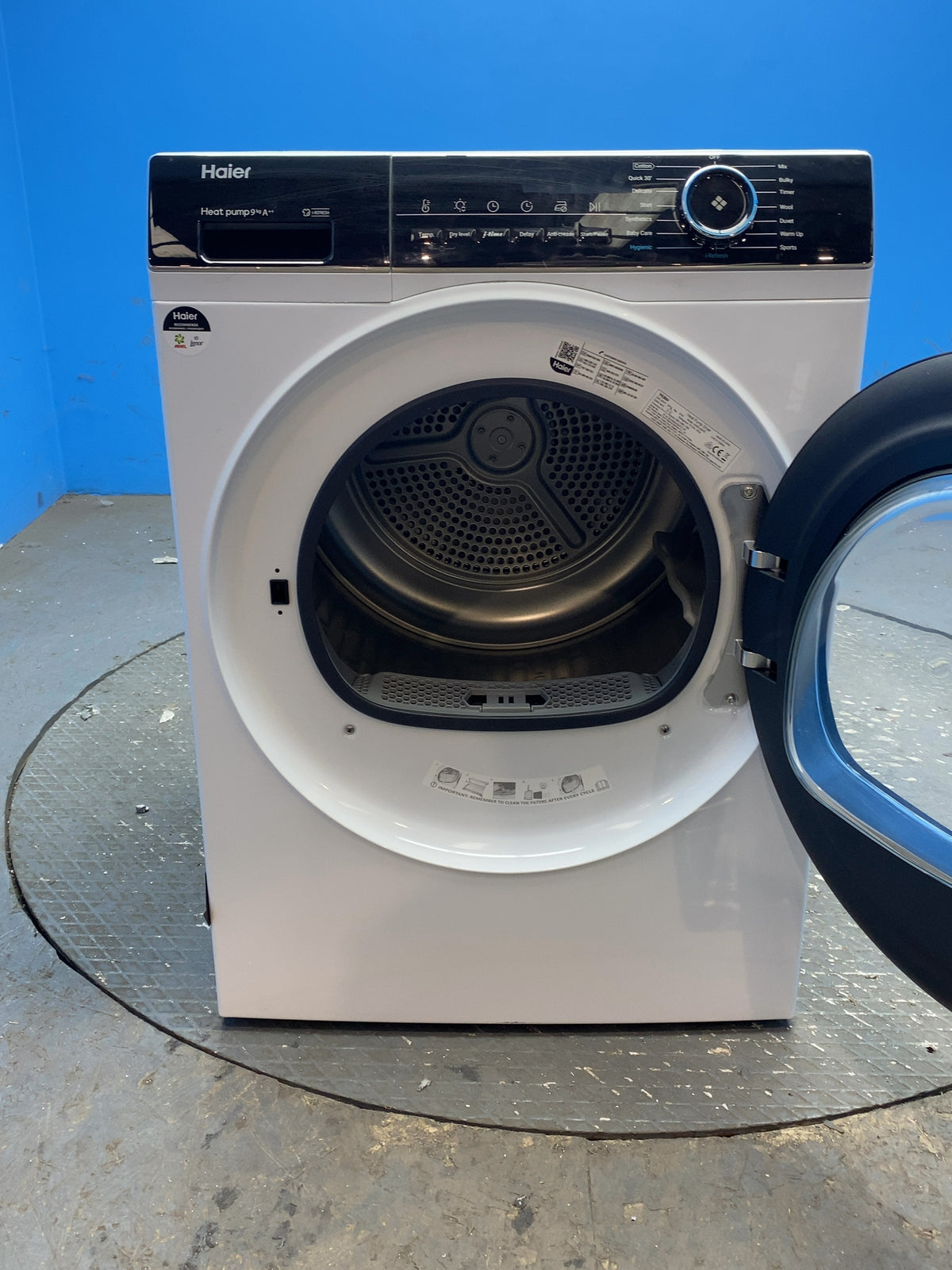 #GRC-165-904 - Haier Series 3 9kg Heat Pump Tumble Dryer – White, A++ Energy Rating