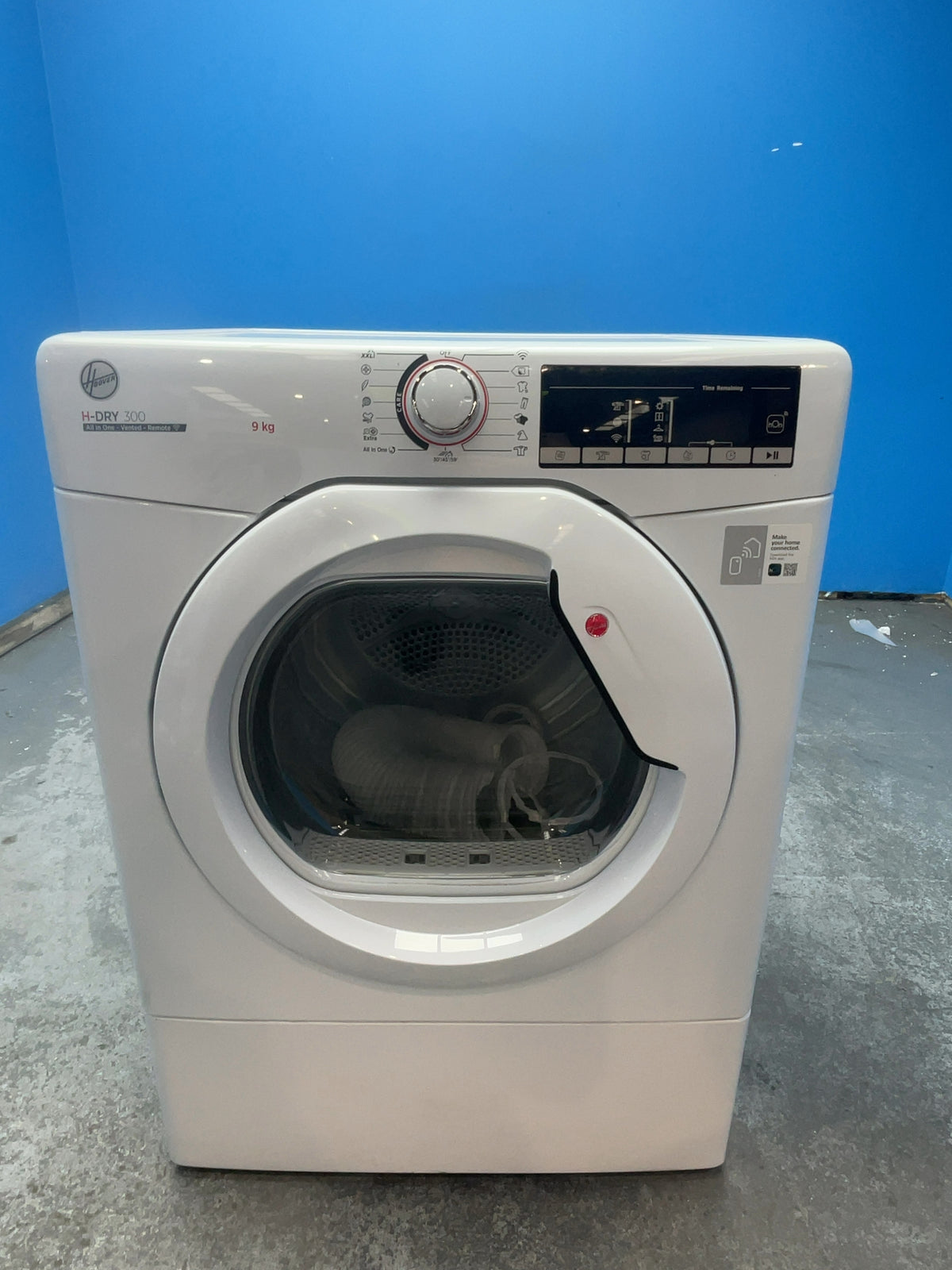 #GRC-165-920 - Hoover H-DRY 300 9kg Vented Tumble Dryer – Sensor Drying, White, C Energy Rating