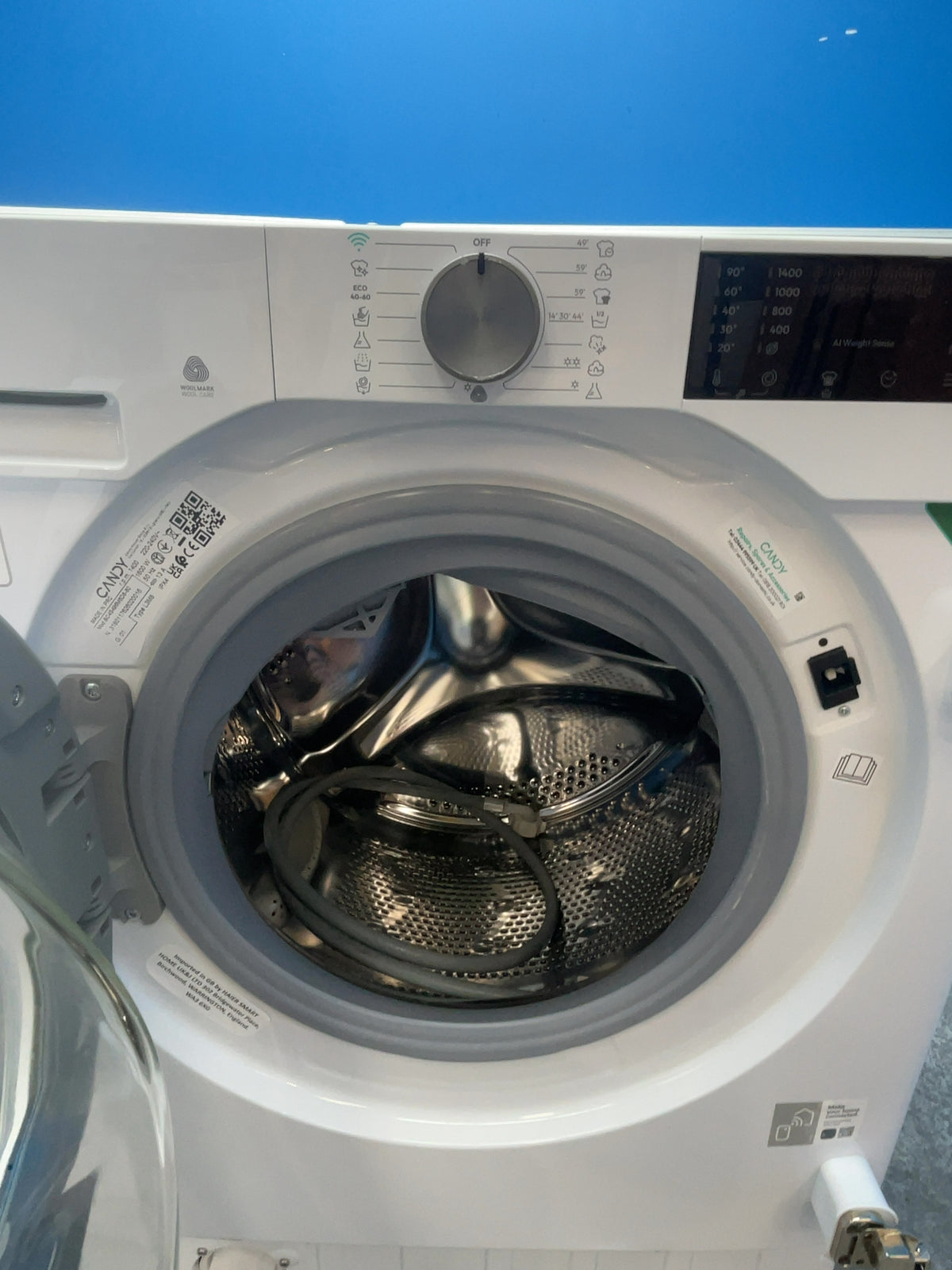 #GRC-165-943 - Candy Smart Pro Integrated Washer Dryer – 9kg Wash, 6kg Dry, 1400rpm, WiFi Connected